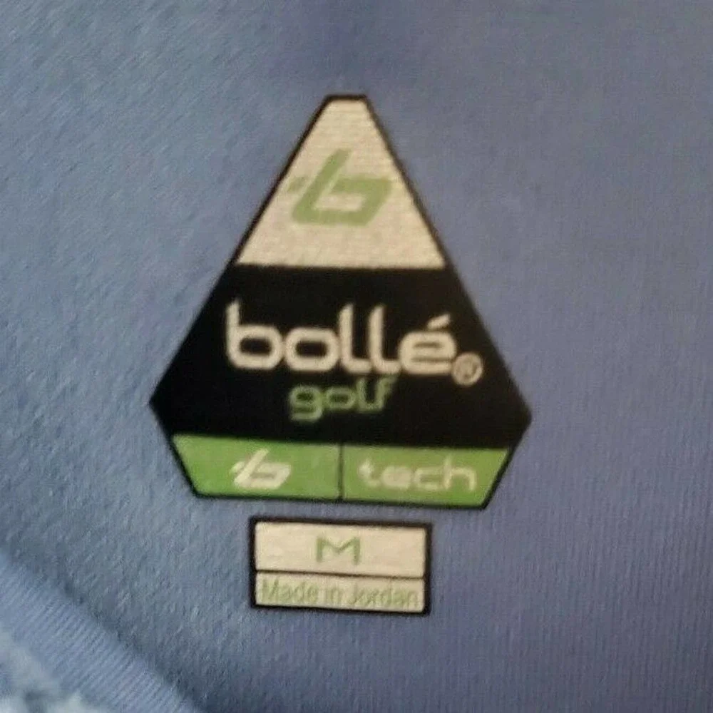 Bolle Tech Golf Shirt Blue Long Sleeves Sz M - Picture 3 of 4